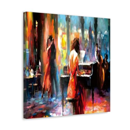 GADGETS WRAP Canvas Gallery Wrap Framed for Home Office Studio Living Room Decoration (17x17inch) - Metropolitan Night