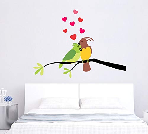 Trendy Set of 2 Wall Stickers Love Birds Lakshmi MATA Self Adhesive VinylWaterproof Decorative Wall Decals for Home