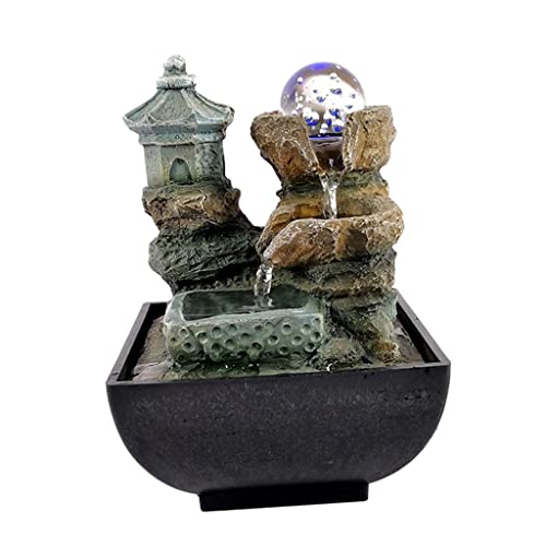 CALANDIS® Tabletop Water Fountain Feng Shui Meditation Waterfall Fountain Style 2 | 1 Piece Desktop Water Fountain