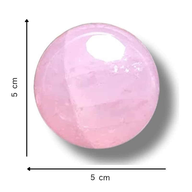 Spiritual Elementz Reiki Healing Rose Quartz Crystals Gemstone Sphere Ball (40-50mm).