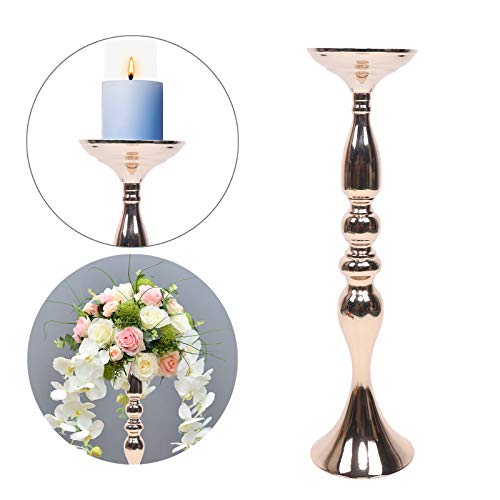 10pcs 19.5" Candle Holder Vase Centerpiece Iron Plating Tall Gold Vase Special Top Design Decor for Weddings, Dinners, Birthdays, Celebrations, Some Large Occasions