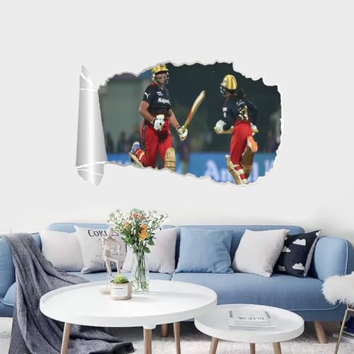 GADGETS WRAP Printed Wall Decal Sticker Scratched Paper Style Wall Decal (90cm x 50cm) - Women IPL 2024 Cricket World Cup 90