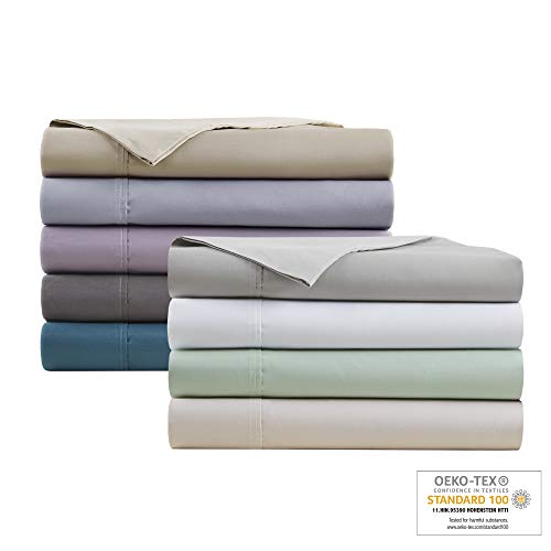 Beautyrest 600 Thread Count Cooling Cotton Rich Sheet Set, Queen, Grey