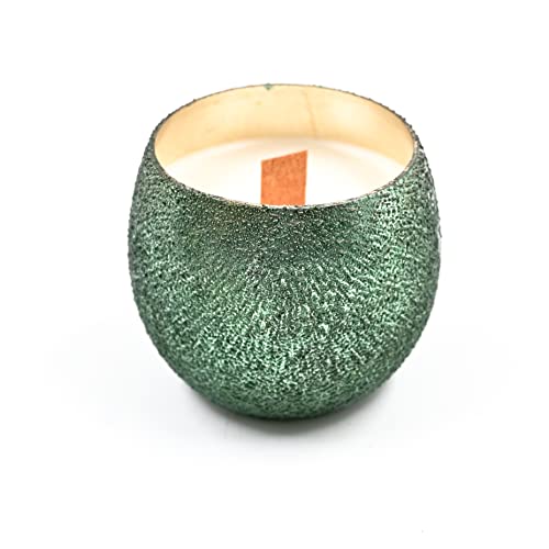 The Remedial Store Dana Matki Candle (36 Hours) | Scented Candle | 100% Soy Wax, Smokeless Candle | Pack of 1 (3/3 inch) | Long Lasting Aroma Candles| Wooden Wicks for Home Décor (Green)