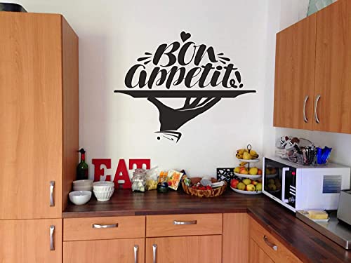 Bon Appetite Wall Stickers for Home Restaurant Hotel Kitchen Decor L x H 55 x 45 Cms