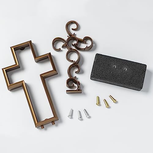 The Unity Cross® Antique Bronze Color Wedding Cross; Unity Candle Unity Sand Elegant Alternative