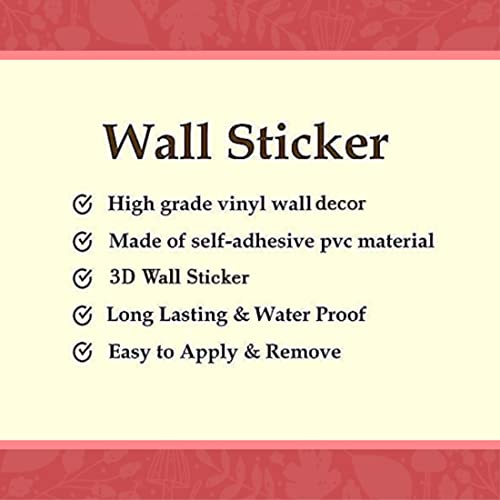 Lotus Om Self Adhesive VinylWaterproof Decorative Wall Stickers for Hall, Bedroom, Kitchen and Furniture