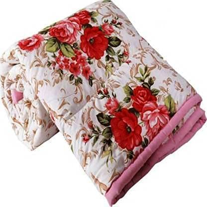 MIRAVU Ac Dohar Blanket | Ac Room Quilt Single Bed Soft Microfibre & Cotton, Floral Flower Print Reversible n Lightweight for Summer and mild Winter