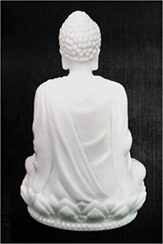 SrI Krishna Culture- Buddha Statue/Idol In Meditation Pose-Height-3 Inches-Resin-Marble Look-Car and Home