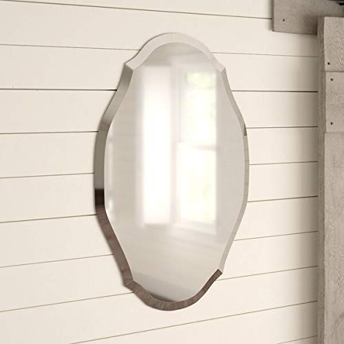 SDG Frameless Cuban Mirror N55 (18 x 24 Inch. with Beveled Edges, Suitable for Living/Bathroom)