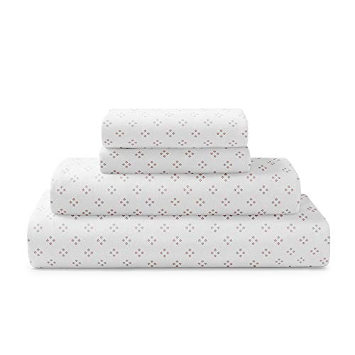 Brielle Cotton Jersey Knit (T-Shirt) Sheet Set, King, Four Dot Blush