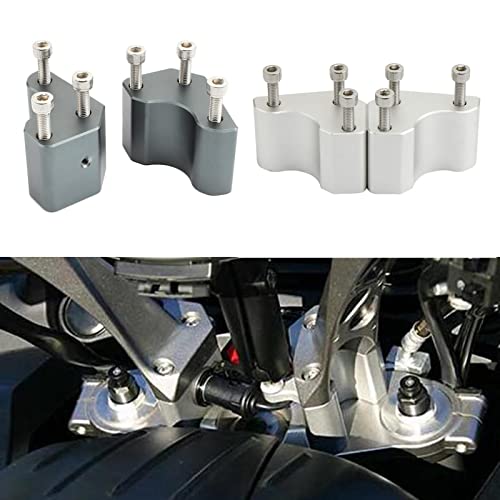 LOOM TREE® Aluminum Handlebar Risers For Gtr1400 Easy Install Silver | 1X Handlebar Riser Kit