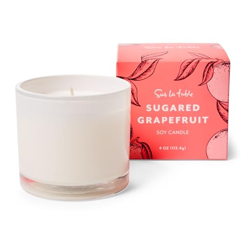 Sur La Table Sugared Grapefruit Candle, White