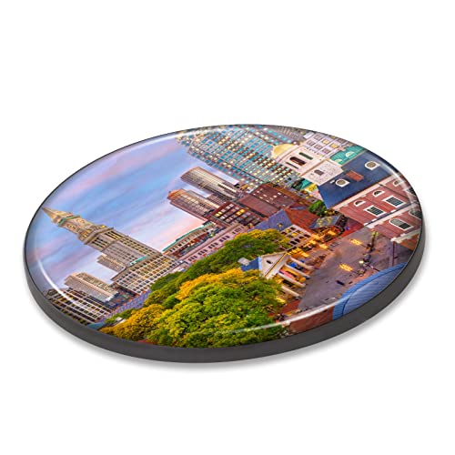 Boston Magnet Strong and Flexible Boston Refrigerator Magnet 1.1 Inch Epoxy Dome