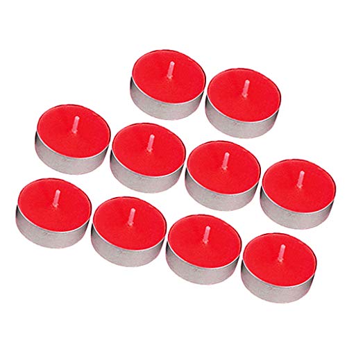 TOG 10pcs Smokeless Round Tealight Candles for Diwali | Festivals| Birthday 3.5x1cm Red'|Home & Kitchen| Home Decor| Candles'