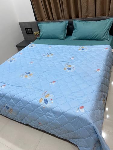 GOPINATHJI Microfiber Reversible AC Comforter | Super Soft| Lightweight 200 GSM Comforter, Double Size Duvet (Blue)