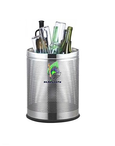 Parasnath Perforated Open Bin Stainless Steel Dustbin (8''X13'' 10 Litre)