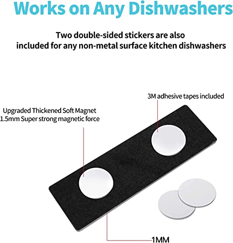 CONMOTO Clean Dirty Magnet for Dishwasher,Kitchen Dishwasher Magnet Clean Dirty Sign,Non-Scratch/Easy to Read & Slide Dirty Clean Dishwasher Magnet with 2 Double-Sided Stickers