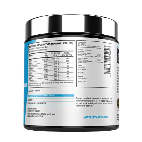 BPI Sports Glutamine- 60 servings- 300 gm