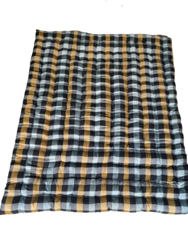 Rajasthan Handloom Large Soft Cotton Multicolor Mattress (2-Sleeping Capacity-72 X 48 X 4) Color as per Availability 4kg