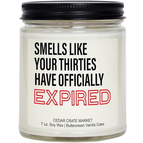 Your 30s Have Expired - Birthday Gifts for Women, Birthday Candles Gift idea for Women, Funny Birthday Gift Ideas, Unique Birthday Gifts for Friends, Happy 40th Birthday Gifts for Women, USA Made