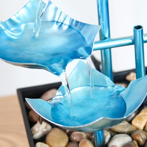 ATORSE® Tiered Water Fountain Decoration Circulates Water Flowing Waterfall Fountain