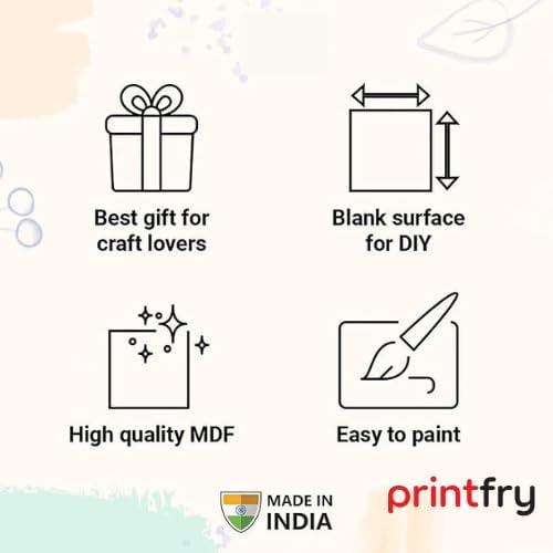 Printfry 3mm MDF Pine Big Rangoli Stencil kit for Diwali or Many Other Festivals DIY (Set of 3pcs)