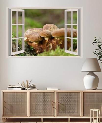 JVERF - JZZA26287 Penny bun Bokeh Moss| Self-Adhesive Open Window Wall Sticker