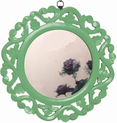 VAS Collection MDF Mirror Frame for Wall Decor,Bedroom,Living Room,Bathroom & Hallway 14"x14" (Green)