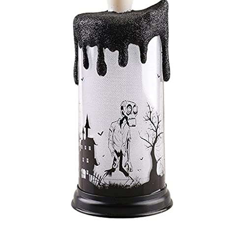 ATORSE® Halloween Candle Light Led Desk Lamp Night Light Photo Props Skull People|Unique Gift|Night Lamp|Fancy Light|Gadgets Gift For Friend|Cute Table Lamp Light For Bedroom|Bedside Lamps