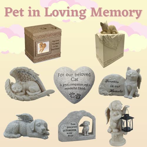 Comfy Hour Resin Dog Sleeping in Angel Wing Pet Statue - in Memory of My Best Friend Bereavement