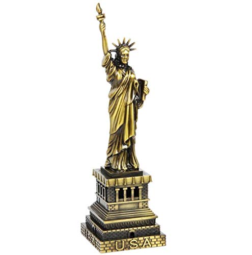 Stealodeal Staute of Liberty Souvenir Decorative Showpiece - 16 cm (Brass, Copper)