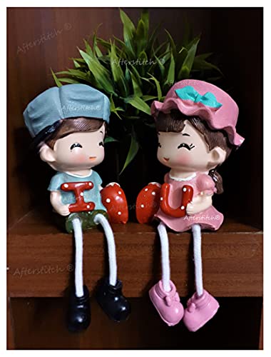 Decoration Homey Cute Couple Showpiece Pair of 2 Showpiece Love Pair (Design 3)