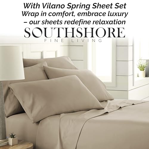 King, Taupe : Southshore Fine Linens - 6 Piece - 21 Inch - Extra Deep Pocket Sheet Set (King, Taupe)