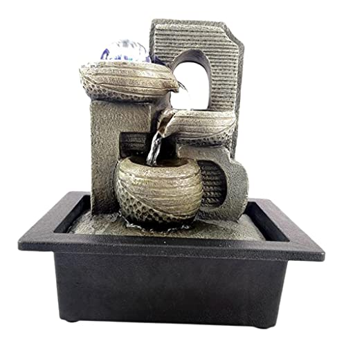 ATORSE® Waterfall Fountains Handmade Zen Meditation Indoor Water Fountain for Home