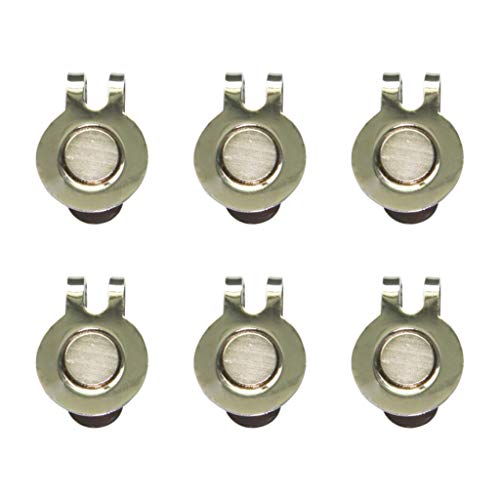 Trendy Retail® 6 Pack Magnetic Hat Clips for Metal Golf Ball Marker Training Aid Magnet