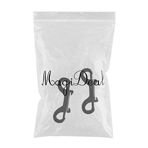 bnf® 2 Piece 316 Stainless Steel Double End Bolt Snap Hook Metal Clip 90mm Black | Water Sports | Scuba & Snorkeling | Other Scuba & Snorkeling