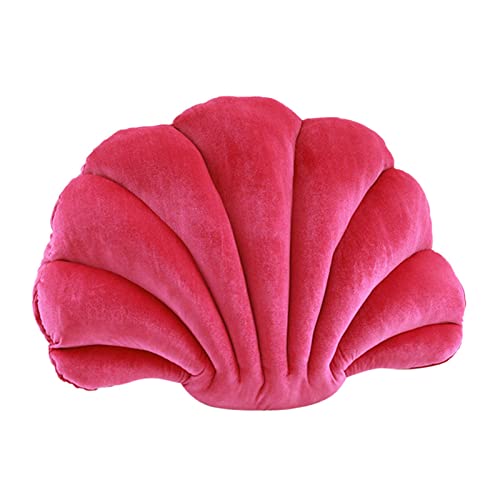 CALANDIS® Decorative Throw Pillow Floor Cushion Household Bedroom Car Seashell Pillows Rose Red | 1 Decorative Pillow