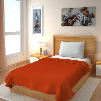 Dtex New bedsheets for Winter Soft Warm Fleece Blanket Woolen bedsheets for Double Bed(PB Rust)