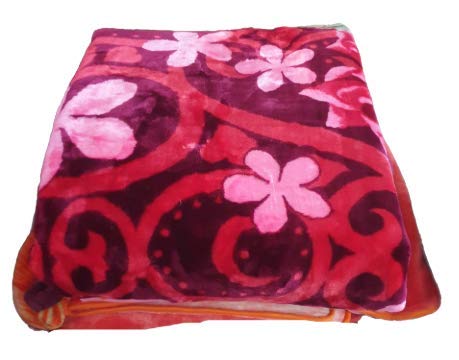 Signature Premium Woollen 300TC Double Bed Blanket, King Size, Multicolour, Free 2 Hand Towels