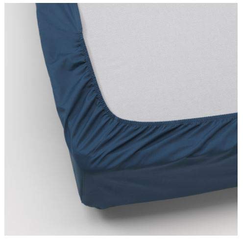 Ikea ULLVIDE Fitted Sheet (Dark Blue, 90x200)