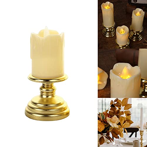 ATORSE® Flameless Candle Flickering Votive Candles Tealight Decor for Desk Festival 7Cmx14Cm