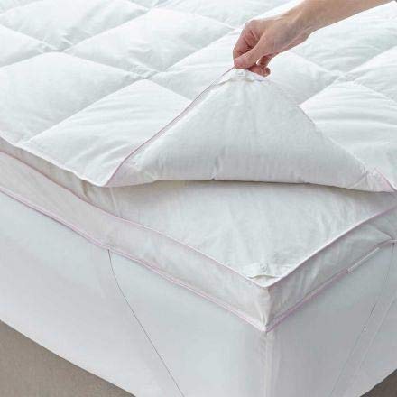 JVIN FAB Double Layer Down and Feather King Size Mattress Topper (White, 72 x 78 Inches)