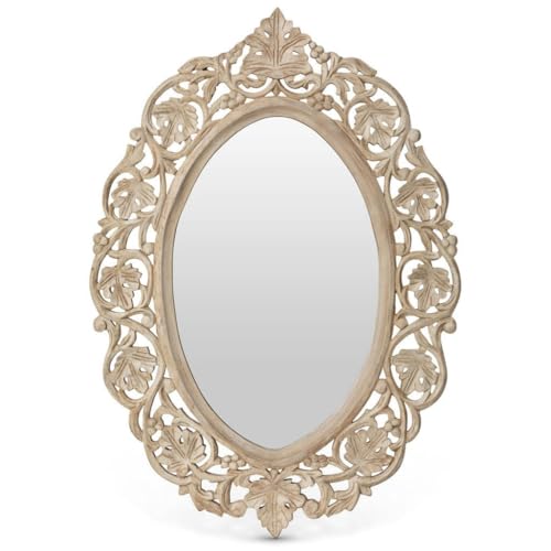 Wood Dart® Wooden Hand Carving Mirror Frame ONLY Frame NO Mirror SIZ is 30 X 20 INCHES