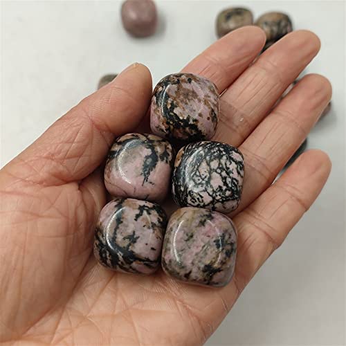 WGPHD Meditation Home 1pc Natural Rhodonite Cubic Cube Tumbled Stone Polished Quartz Crystal Gemstone Reiki