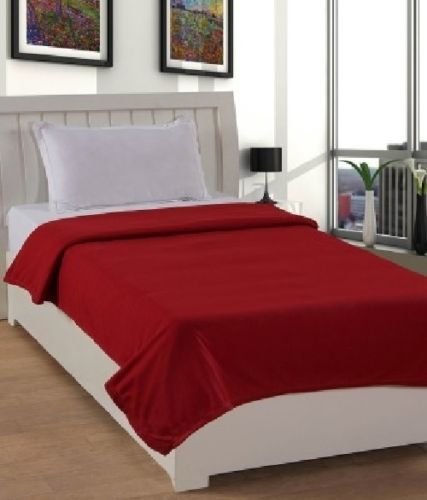 Exporthub Premium Red Polar Fleece Ac Blanket (Size-Single Bed, Red)