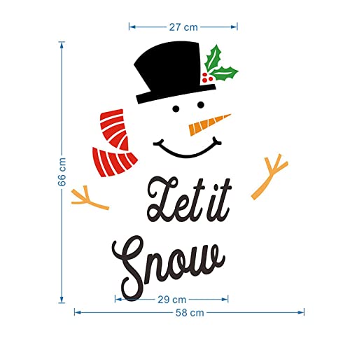 T.O.G. Snowman Refrigerator Sticker Expression Waterproof Christmas Festival Party Decor Ct033