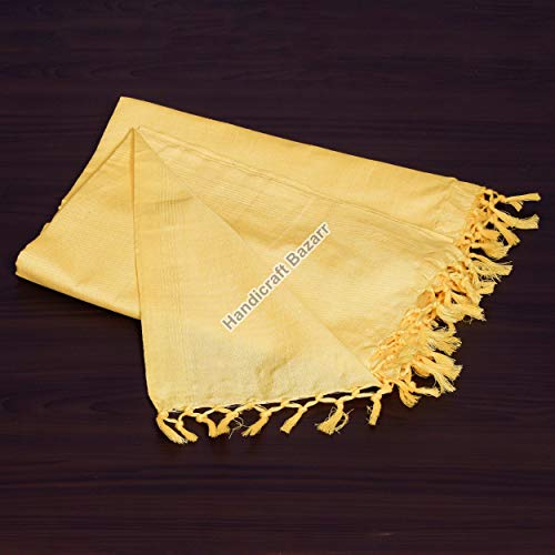 Handicraft Bazarr 2 Pcs Combo Summer Chadar Silky Soft Plain Bhagalpuri Handloom Sleeping Rest Traditional Tapestry Comfort Travel Blanket 90x50 Inch