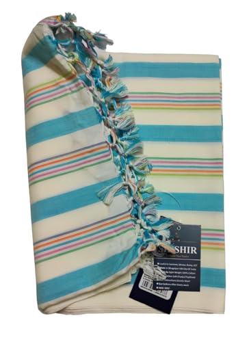 SHISHIR Craft Store Pure Bhagalpuri Handloom 100% Cotton Thin Blanket for Light Weight Top Sheet Odhne wali chadar | AC and Rainy Season |Quick Absorption & Faster Drying (Multicolour)