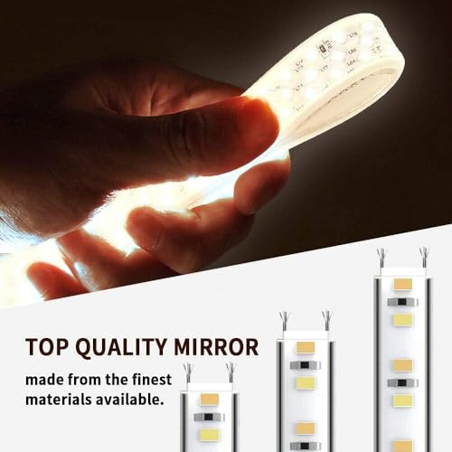 Versatile LED Light Mirror with Defogger: Perfect for Wall, Vanity, Bathrooms, Wash Basin, Travel, Dressing Room - Sizes: 1824, 2424 - Defogger Option Available for 18*24 Inches (36x 24 Inches)